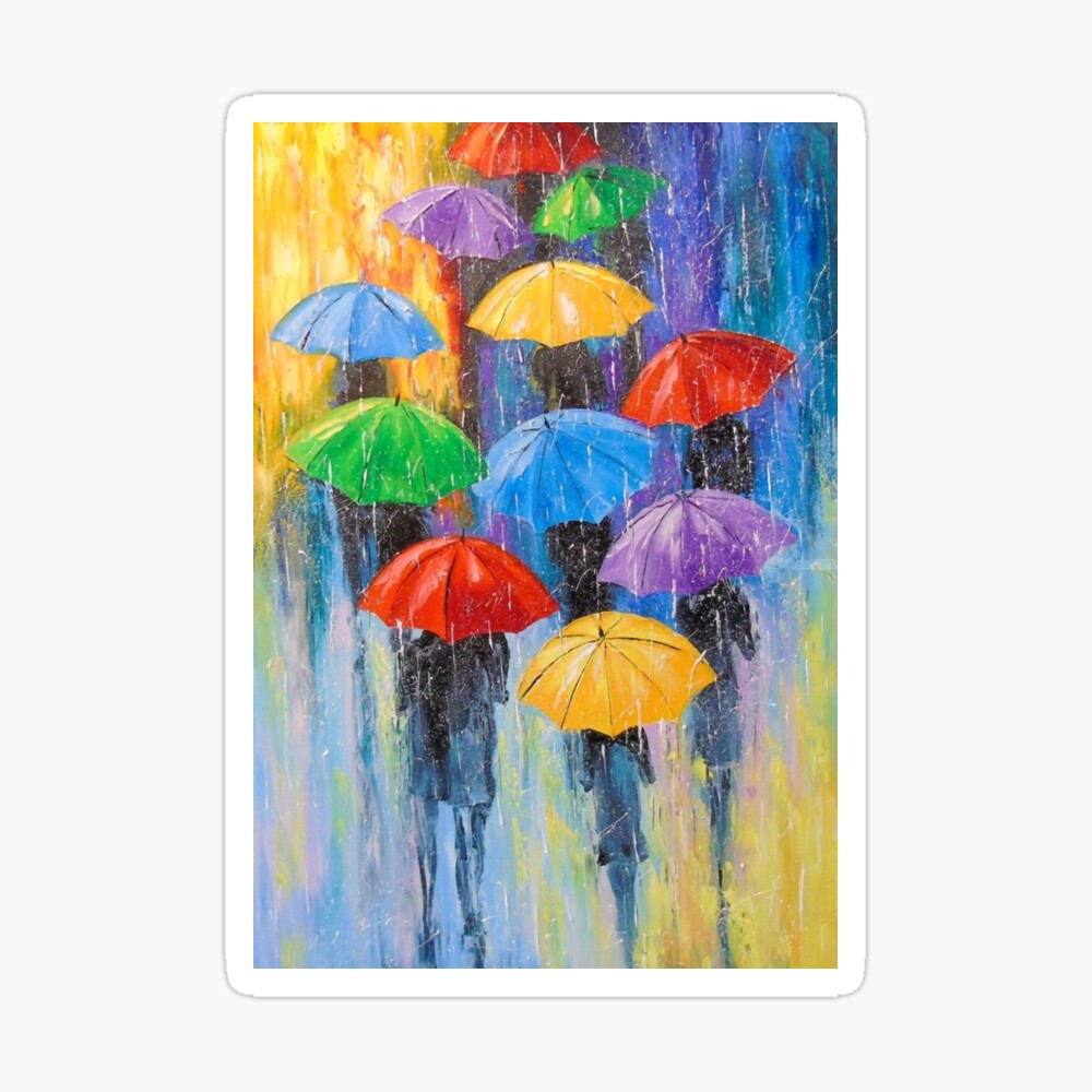 Watercolor Umbrella Art" Poster By Katrinrohana | Redbubble