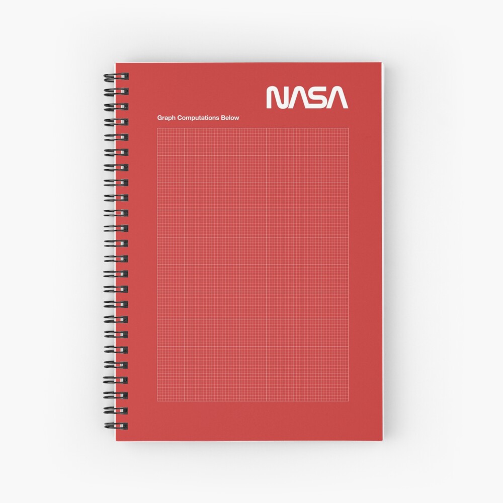 graph paper spiral notebook by postlopez redbubble