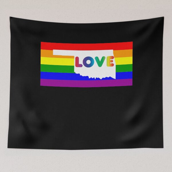 Item preview, Oklahoma Gay Pride Shirt - Oklahoma LGBT Rainbow Flag Shirt - Oklahoma Gay Pride designed and sold by Galvanized.