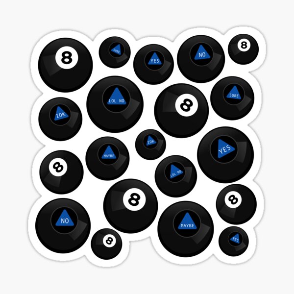 Retro Magic 8 Ball Sticker For Sale By Mineeyes Redbubble