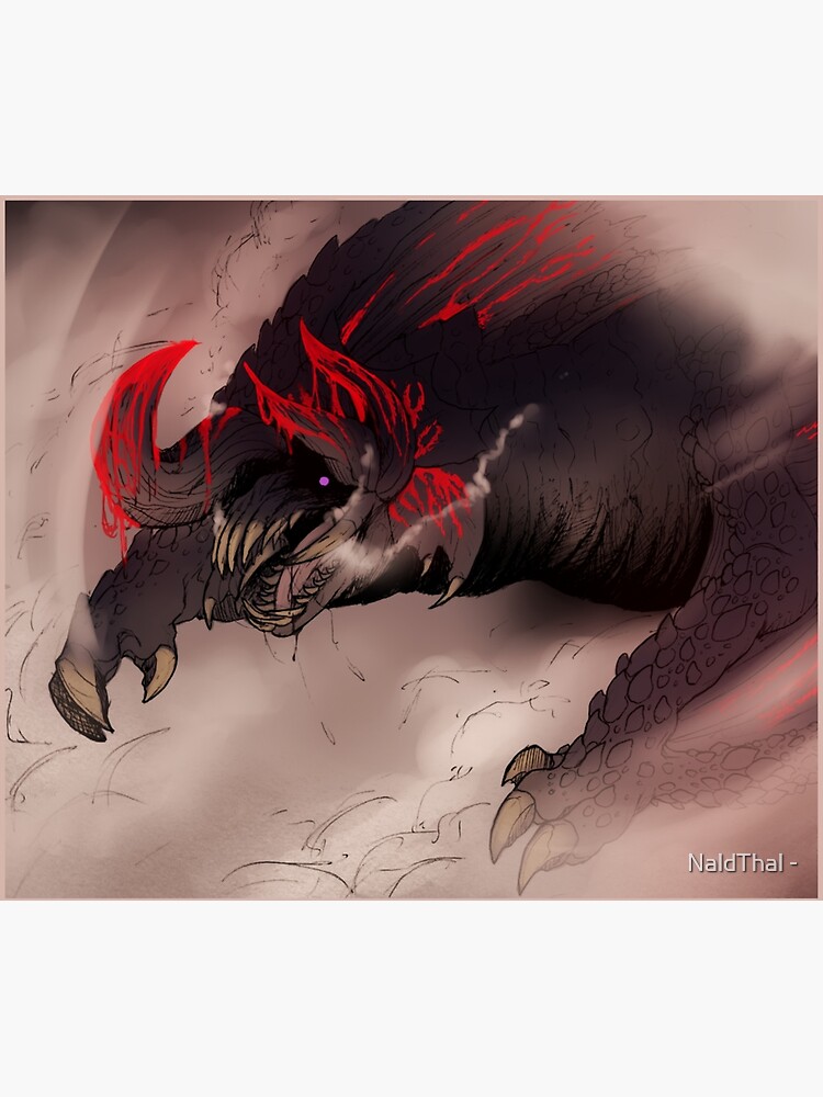 Bloodbath Diablos  Monster Hunter Art Board Print for Sale by