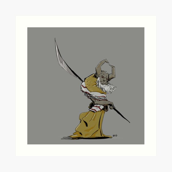 Horned Poleman Art Print