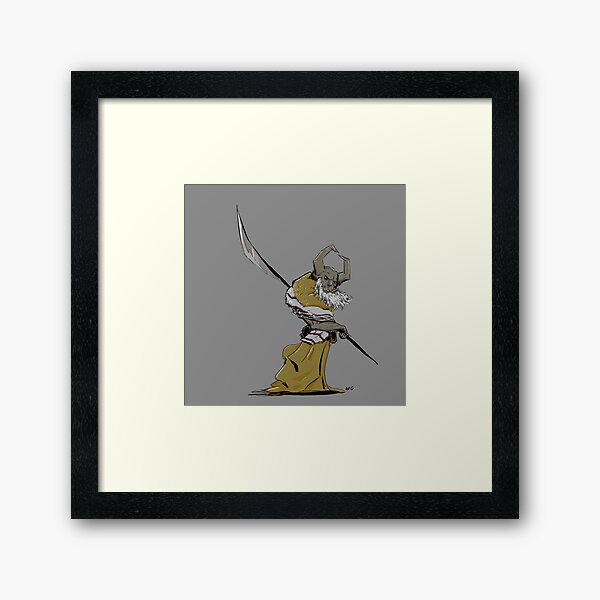 Horned Poleman Framed Art Print