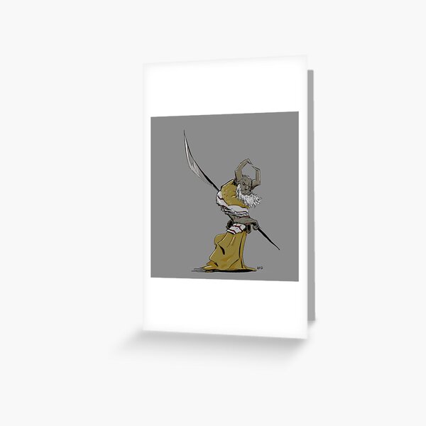 Horned Poleman Greeting Card
