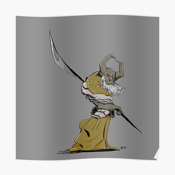 Horned Poleman Poster