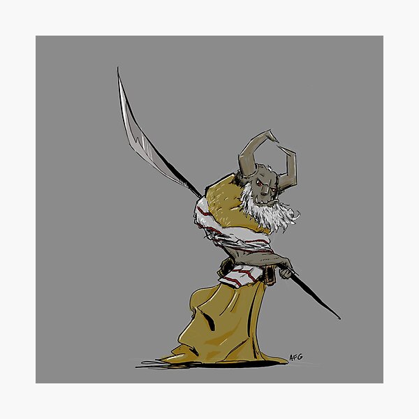 Horned Poleman Photographic Print