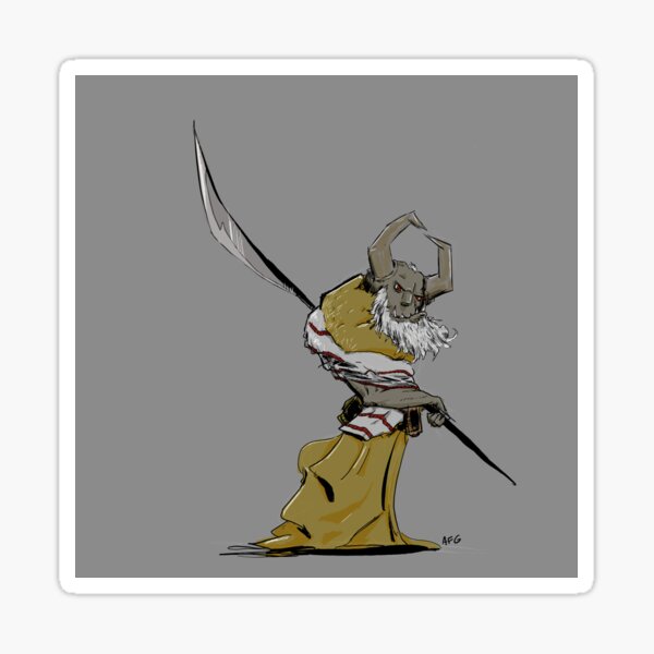 Horned Poleman Sticker