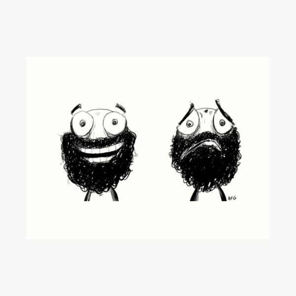 Happy and Sad Art Print