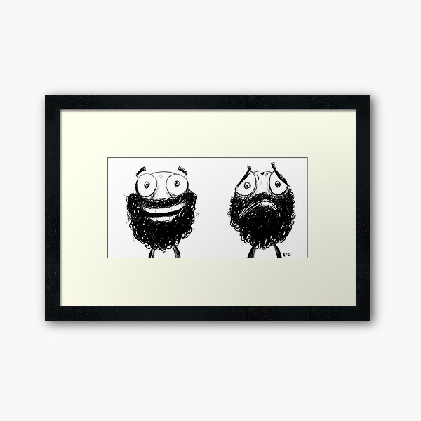Happy and Sad Framed Art Print