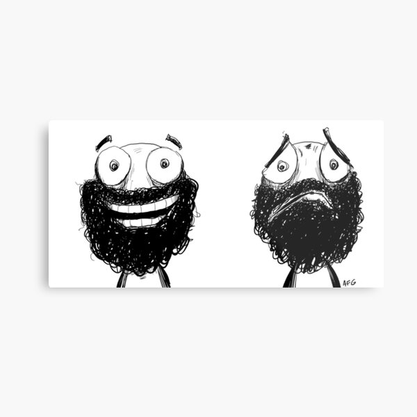 Happy and Sad Metal Print