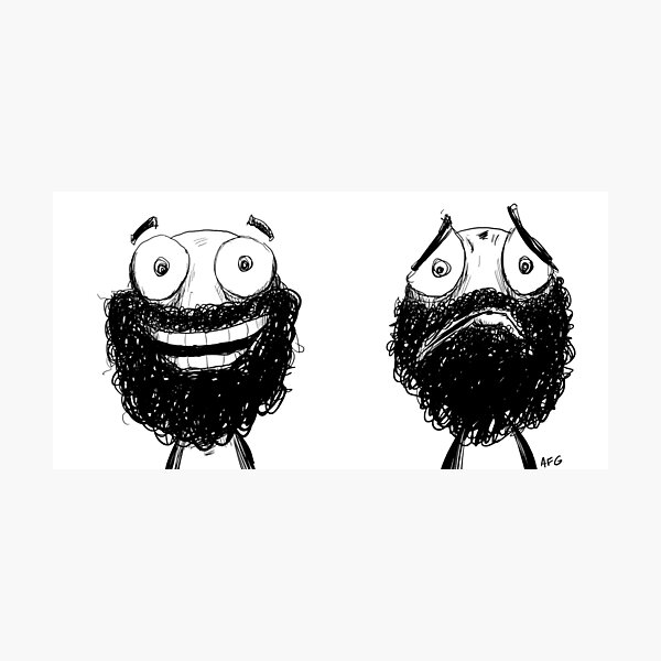 Happy and Sad Photographic Print