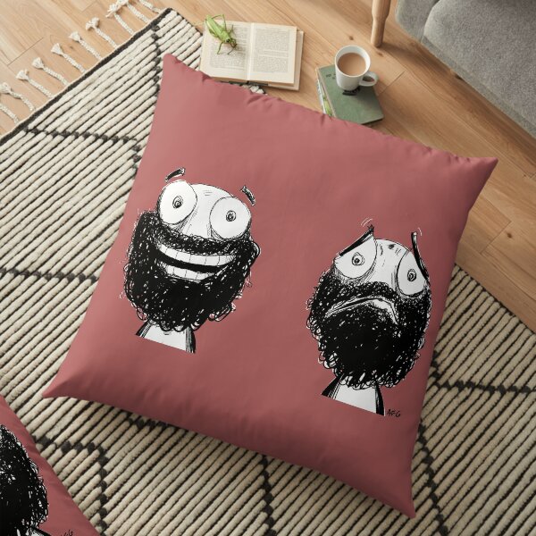 Happy and Sad Floor Pillow