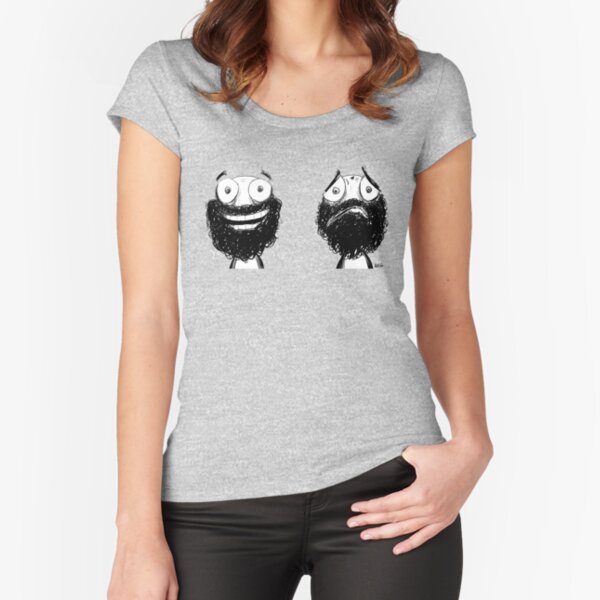 Happy and Sad Fitted Scoop T-Shirt