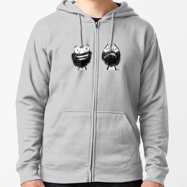 Happy and Sad Zipped Hoodie