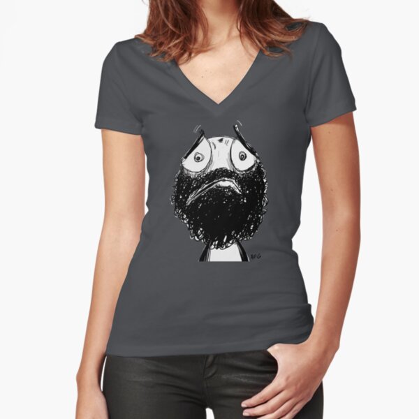 Sad! Fitted V-Neck T-Shirt