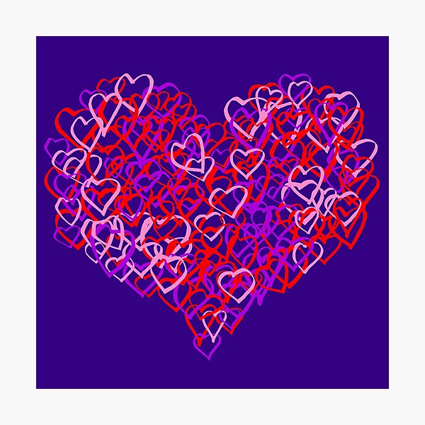 Hearts In Heart Abstract Photographic Print