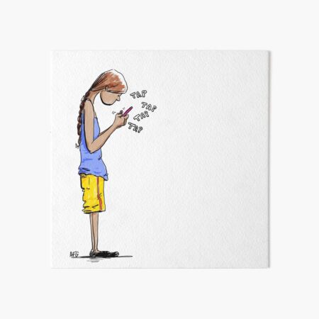 Texting Art Board Print