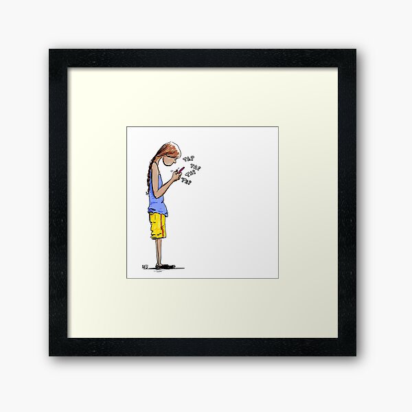 Texting Framed Art Print
