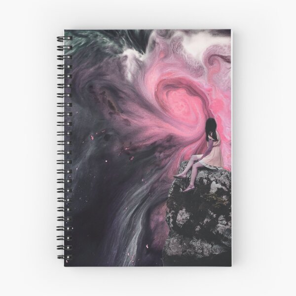 Item preview, Wistful girl staring at the pink swirl designed and sold by DelightfulArts.