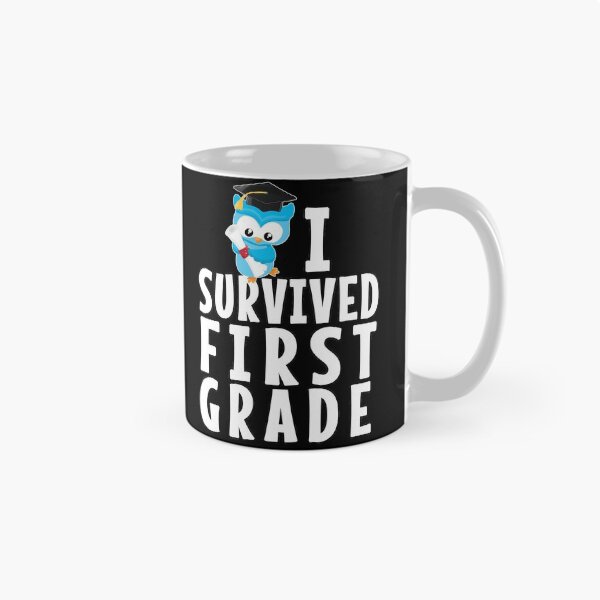 Item preview, I Survived First Grade Cute Owl Graduation Elementary Grade School Design designed and sold by SpiritWestDesig.