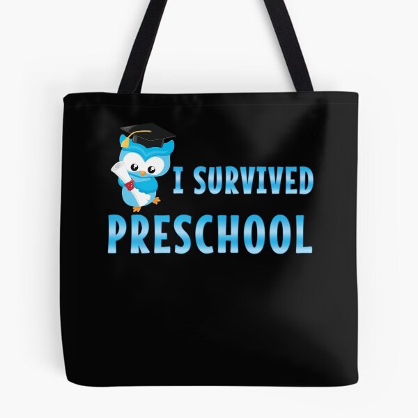 Item preview, I Survived Preschool Cute Owl Graduation Elementary Grade School Design designed and sold by SpiritWestDesig.