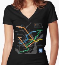 STM Montreal Metro Women's Fitted V-Neck T-Shirt