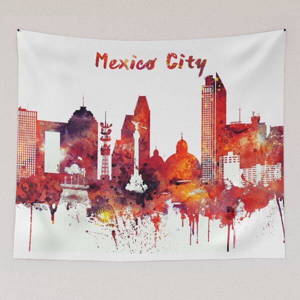 Item preview, Mexico City Skyline designed and sold by DimDom.