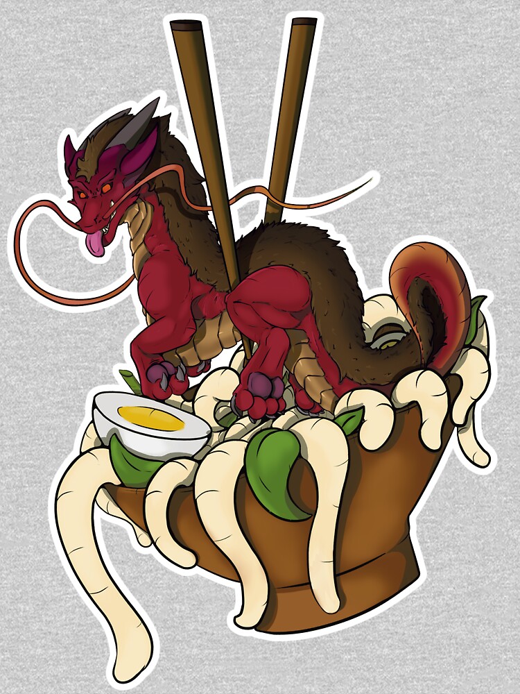 Aperçu 7 sur 7. T-shirt classique avec l'œuvre Dragon nouille! créée et vendue par Gordrakk.