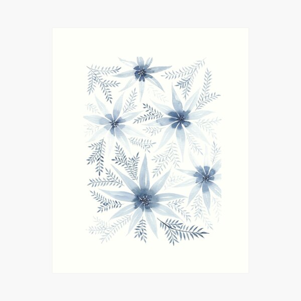 Winter Flowers | Watercolour Painting Art Print