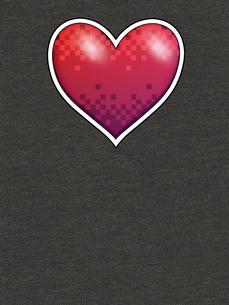 Thumbnail 5 of 5, Pullover Hoodie, Heart of Pixels designed and sold by Rumblecade.