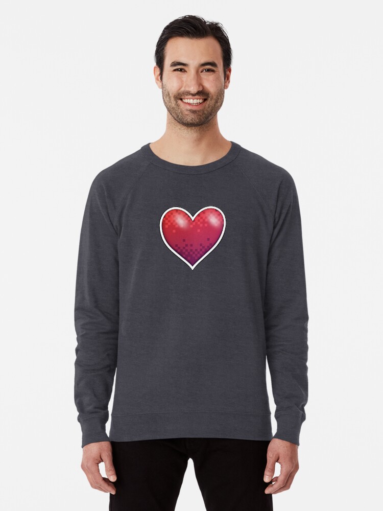 Thumbnail 1 of 5, Lightweight Sweatshirt, Heart of Pixels designed and sold by Rumblecade.