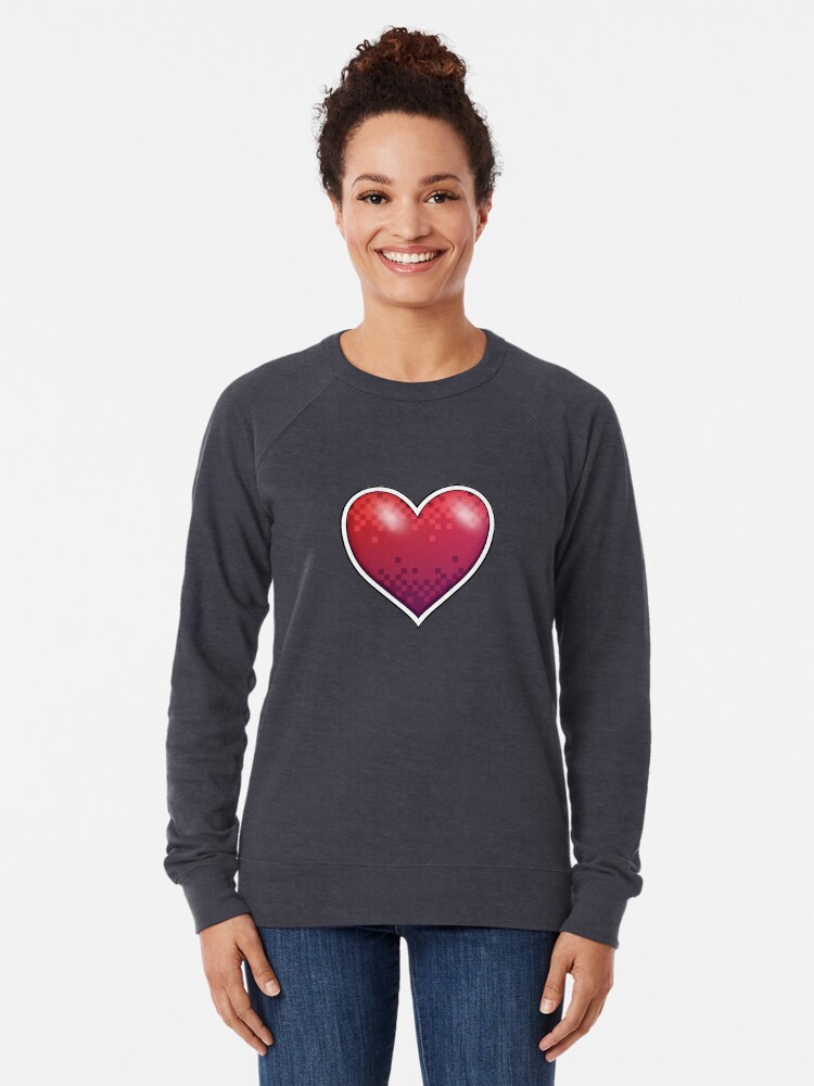 Thumbnail 2 of 5, Lightweight Sweatshirt, Heart of Pixels designed and sold by Rumblecade.