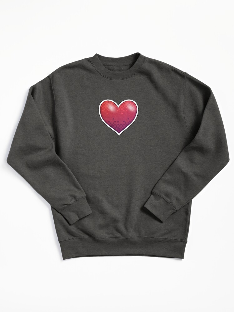 Thumbnail 2 of 7, Pullover Sweatshirt, Heart of Pixels designed and sold by Rumblecade.