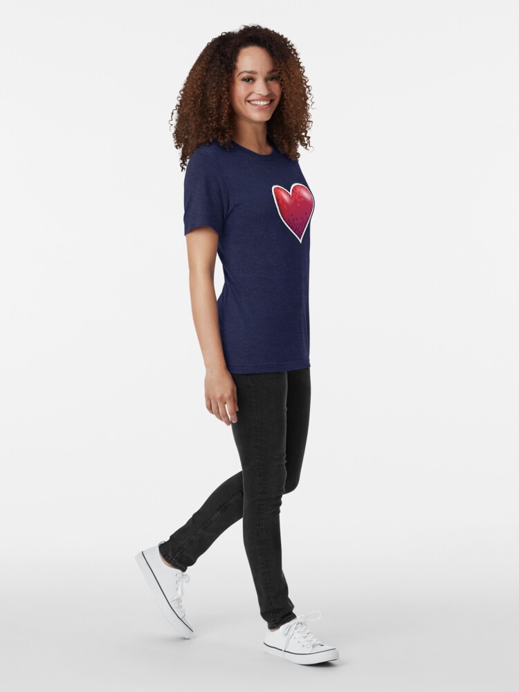 Thumbnail 4 of 7, Tri-blend T-Shirt, Heart of Pixels designed and sold by Rumblecade.