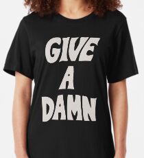 Give A Damn As Worn By Alex Turner White Slim Fit T-Shirt