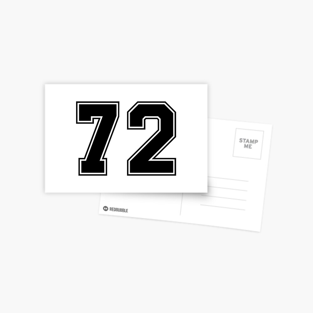 27 American Football Classic Vintage Sport Jersey Number in black number on  white background for american football, baseball or basketball | Greeting