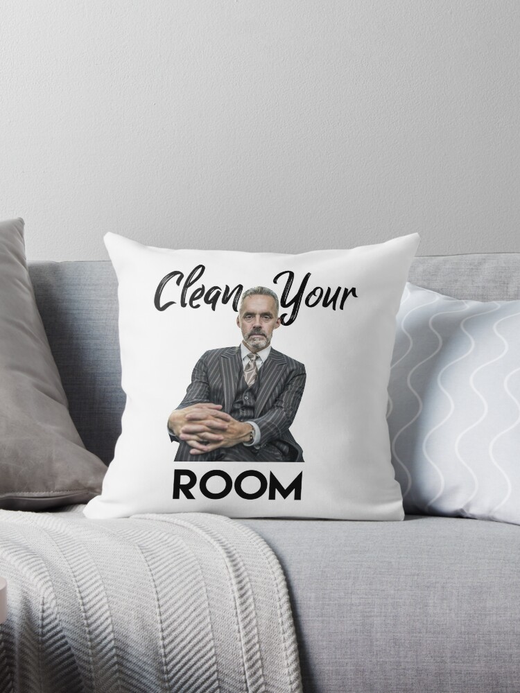 Clean Your Room Throw Pillow By Meme Dreamer