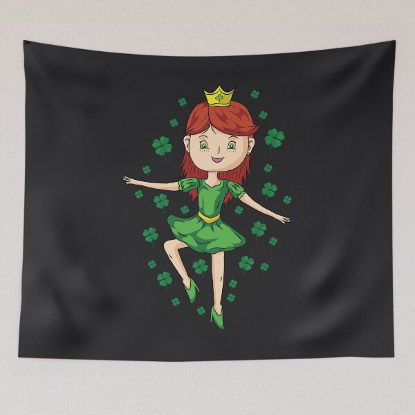 Item preview, Dancing Irish Princess St Patricks Day Shamrock Girls Art designed and sold by melsens.