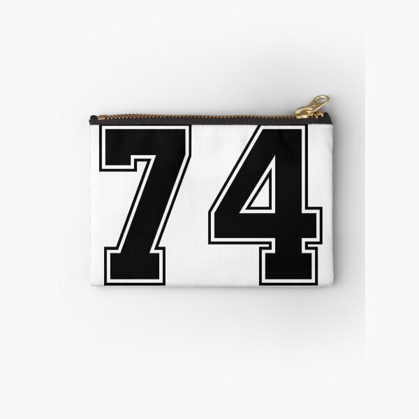 Item preview, 74 American Football Classic Vintage Sport Jersey Number in black number on white background for american football, baseball or basketball designed and sold by Marcin Adrian.