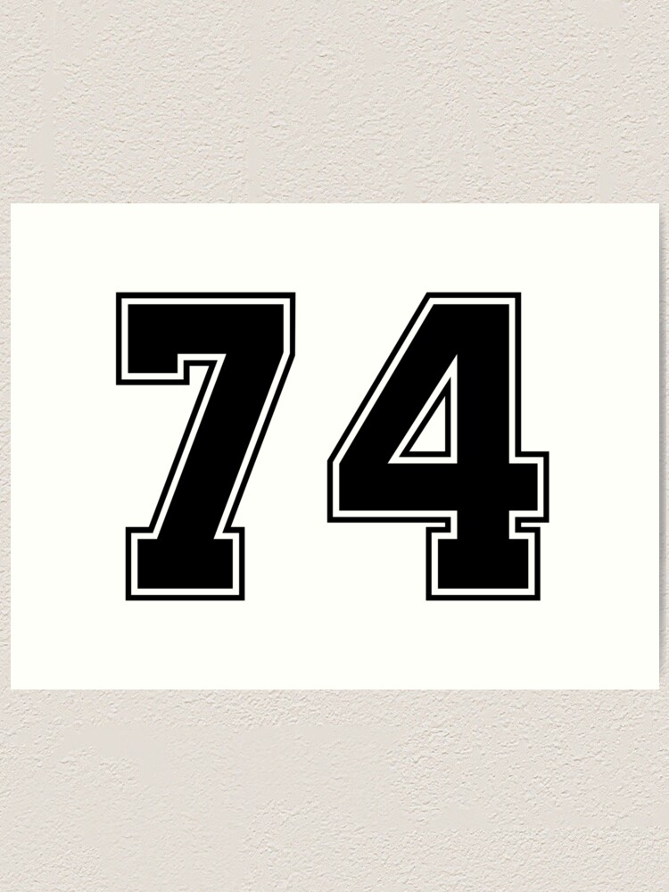 21 American Football Classic Vintage Sport Jersey Number in black number  on white background for american football, baseball or basketball Art  Print