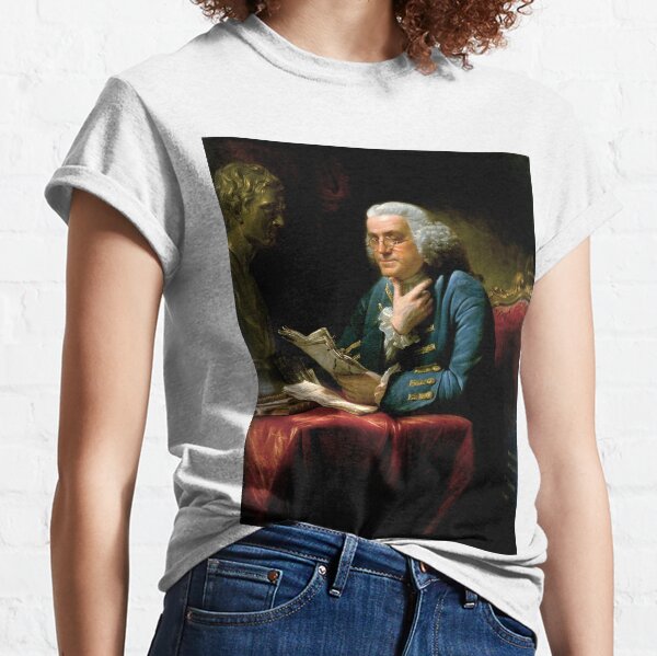 Benjamin Franklin by David Martin, 1767 Classic T-Shirt