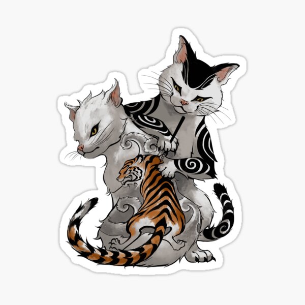 Cat Compilation Stickers Redbubble - il tiger cat ears tail roblox