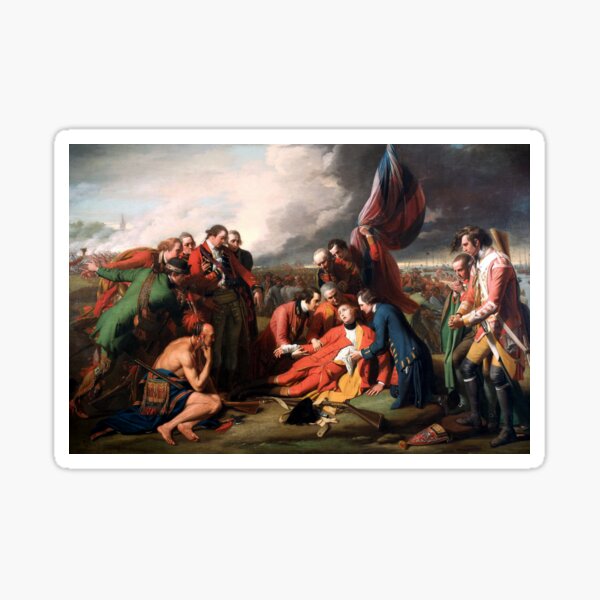 Death of General Wolfe, Benjamin West, 1770 Sticker