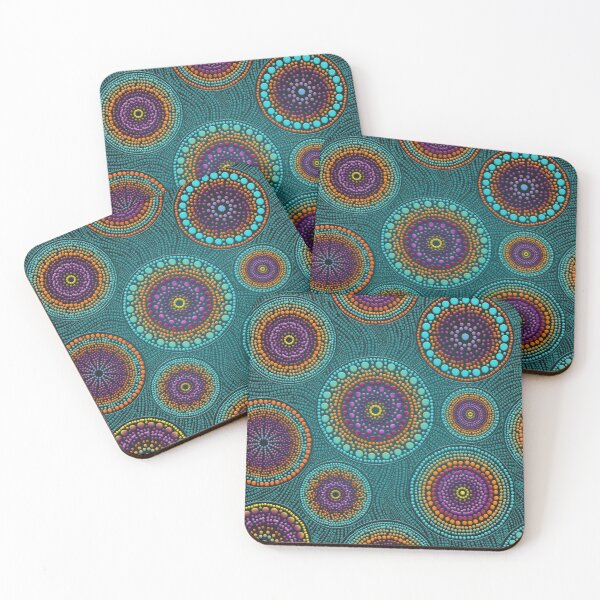 Item preview, Dot Art Circles Teals and Purples #2 designed and sold by Nartissima.