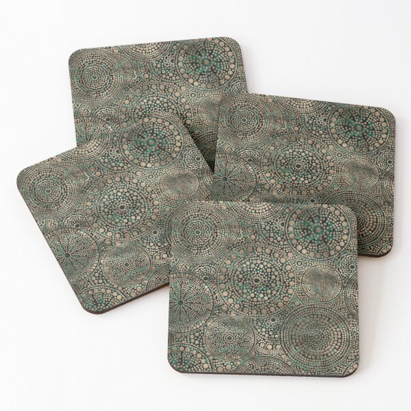 Item preview, Dot Art Circles Malachite and Gold designed and sold by Nartissima.