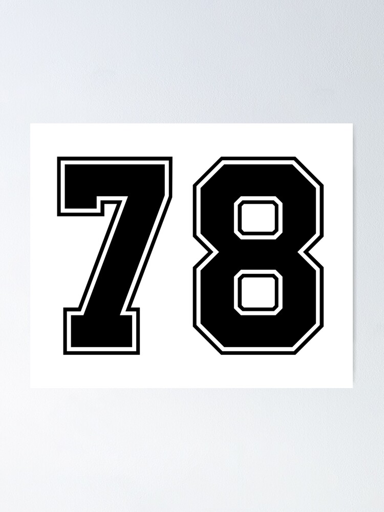 21 American Football Classic Vintage Sport Jersey Number in black number on  white background for american football, baseball or basketball | Sticker