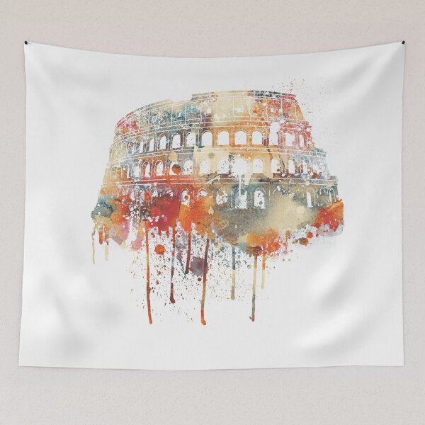 Item preview, Watercolor Rome Colosseum designed and sold by DimDom.
