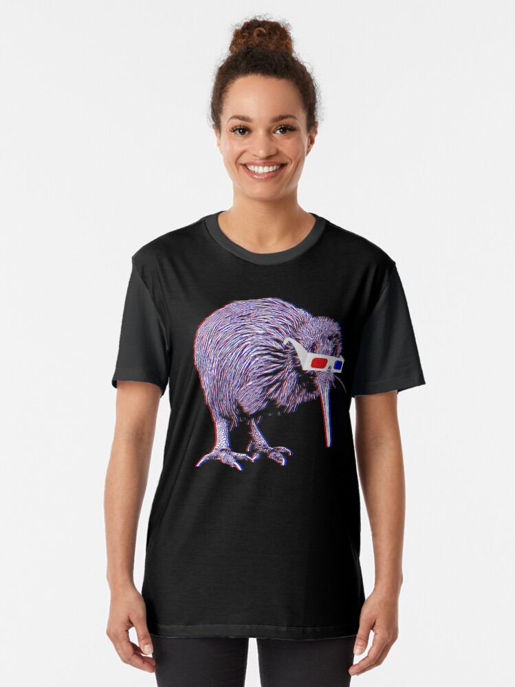 Alternate view of Kiwi Anaglyph Graphic T-Shirt