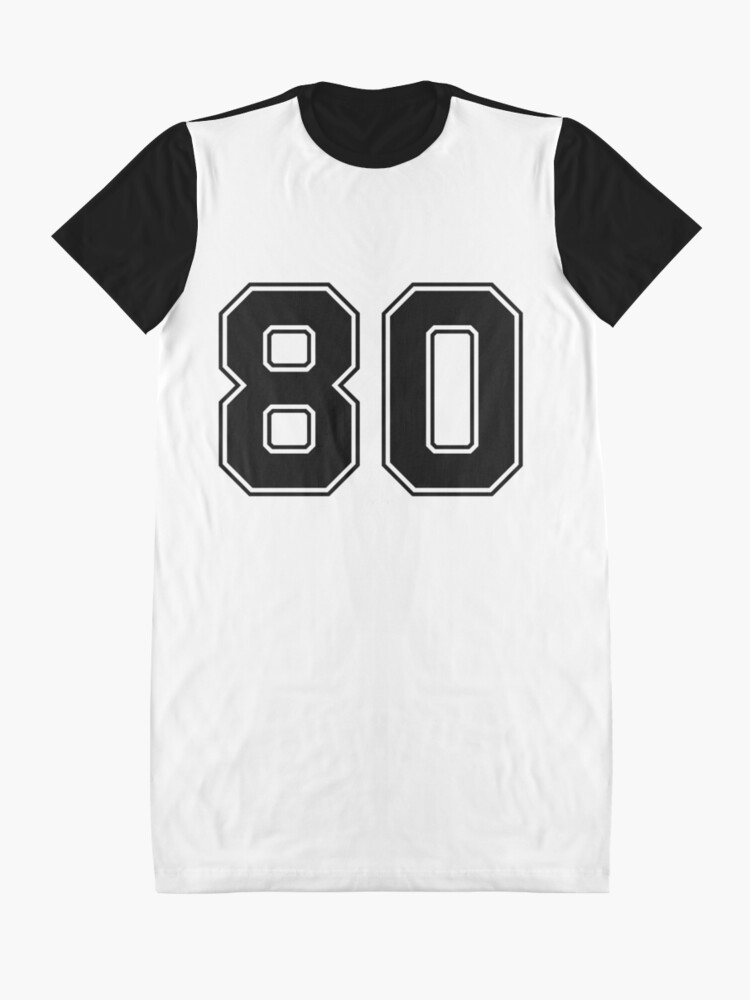 80 American Football Classic Vintage Sport Jersey Number in black number on  white background for american football, baseball or basketball | Graphic ...