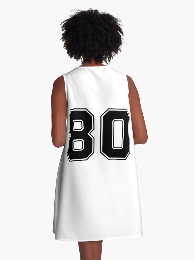 80 American Football Classic Vintage Sport Jersey Number in black number on  white background for american football, baseball or basketball | A-Line